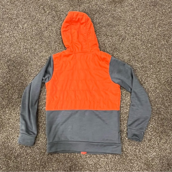 Columbia Hayden Summit Hybrid Zip Jacket Kids M (10/12) Orange Gray youth fleece - Picture 8 of 9